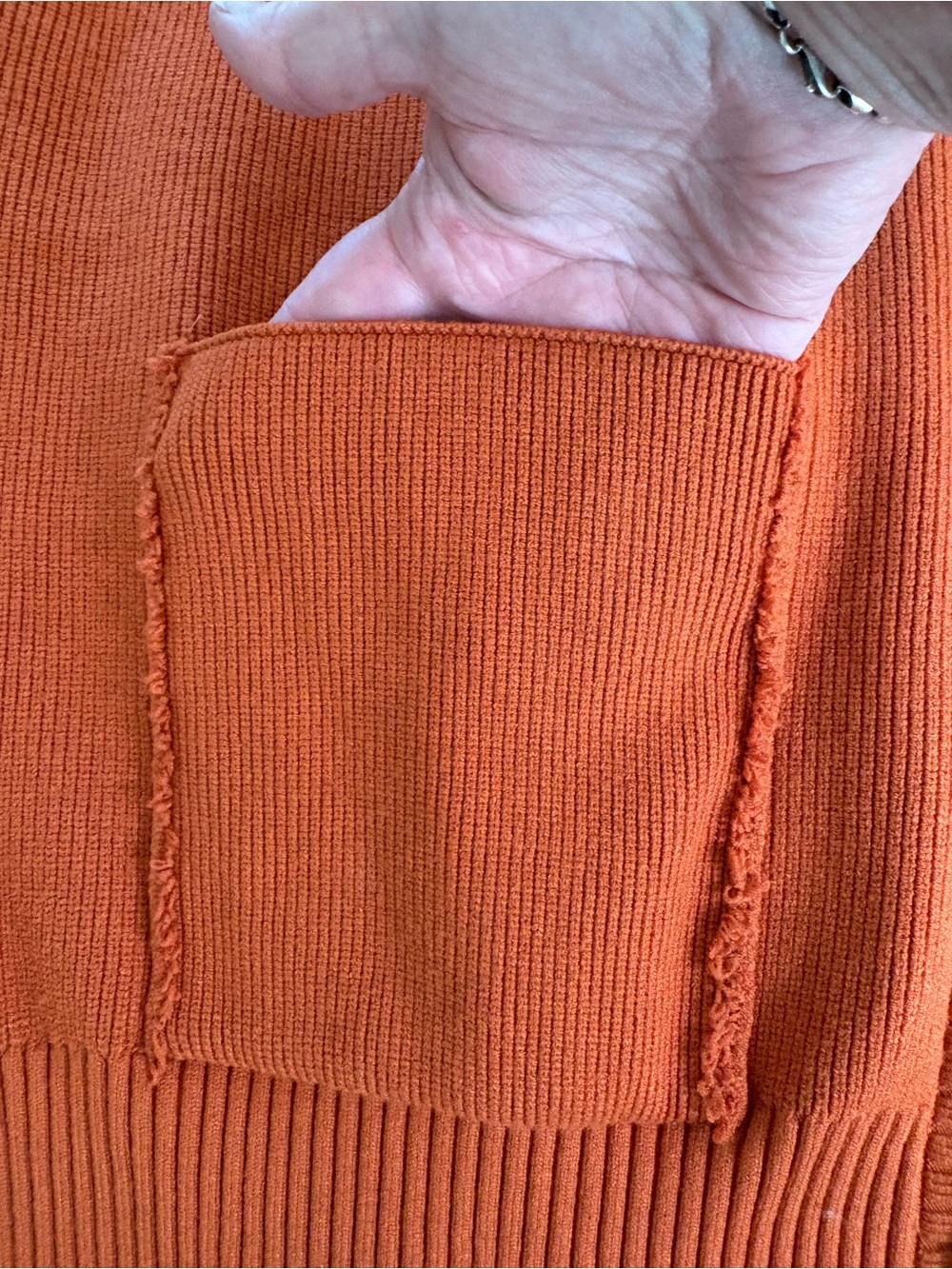Free People Oakleigh Vest Rust Orange . Size Large. - Picture 11 of 13